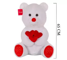 Kalpli Ayı 65 cm Beyaz