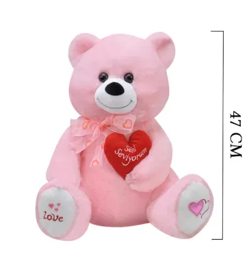Yumoş Ayı 47 cm Pembe 