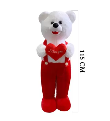 Kalpli Tulumlu Ayı 115 cm Kırmızı