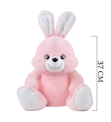OTURAN SEVİMLİ TAVŞAN 37 CM PEMBE