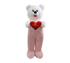 Kalpli Tulumlu Ayı 75 cm Pembe 