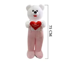 Kalpli Tulumlu Ayı 75 cm Pembe 