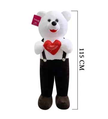 Kalpli Tulumlu Ayı 115 cm Kahverengi