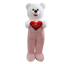 Kalpli Tulumlu Ayı 115 cm Pembe