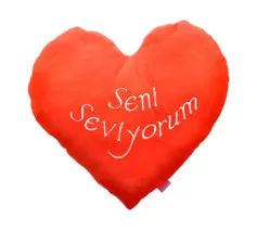 Kalpli Seni Seviyorum Yastık 45 cm