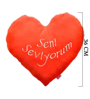 Kalpli Seni Seviyorum Yastık 45 cm