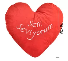Kalpli Seni Seviyorum Yastık 65 cm