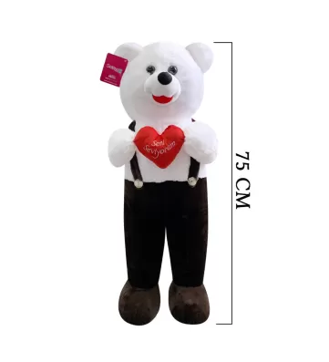 Kalpli Tulumlu Ayı 75 cm Kahverengi