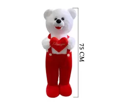 Kalpli Tulumlu Ayı 75 cm Kırmızı 