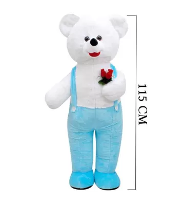 Kalpli Tulumlu Ayı 115 cm Mavi 