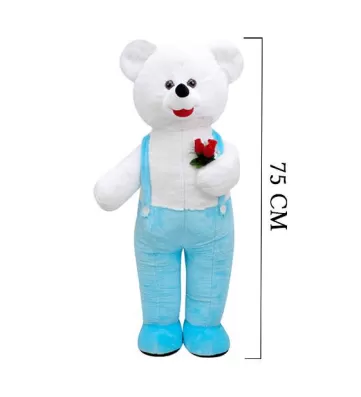 Kalpli Tulumlu Ayı 75 cm Mavi