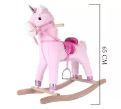 Müzikli Sallanan At 65 cm Pembe