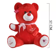 Tıkıl Ayı 57 cm Kırmızı