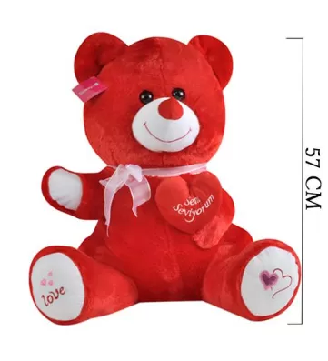Tıkıl Ayı 57 cm Kırmızı