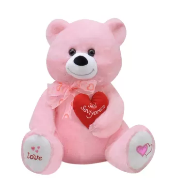 Tıkıl Ayı 57 cm Pembe 