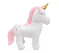 Unicorn Figürlü Yastık 35 cm Pembe