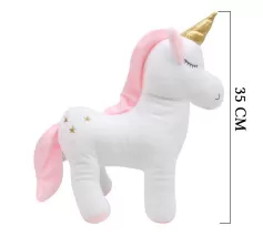 Unicorn Figürlü Yastık 35 cm Pembe