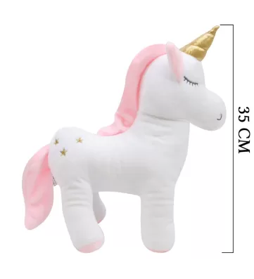 Unicorn Figürlü Yastık 35 cm Pembe