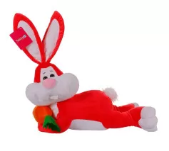 Yatan Tavşan 55 cm Kırmızı 