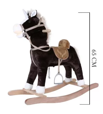 Tobby Müzikli Sallanan At 65 cm Kahverengi