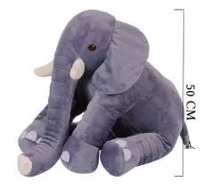 Oturan Dişli Fil 50 cm Mavi