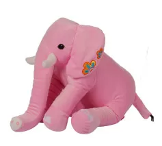 Oturan Dişli Fil 50 cm Pembe 