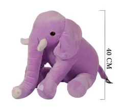 Oturan Dişli Fil 40 cm Lila 