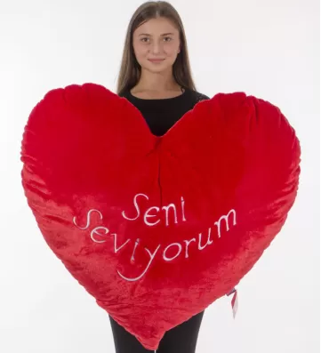 SENİ SEVİYORUM KALP YASTIK 100 CM